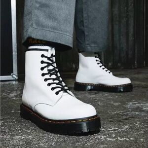 DR. MARTENS 1460 BEX SMOOTH LEATHER PLATFORM BOOTS